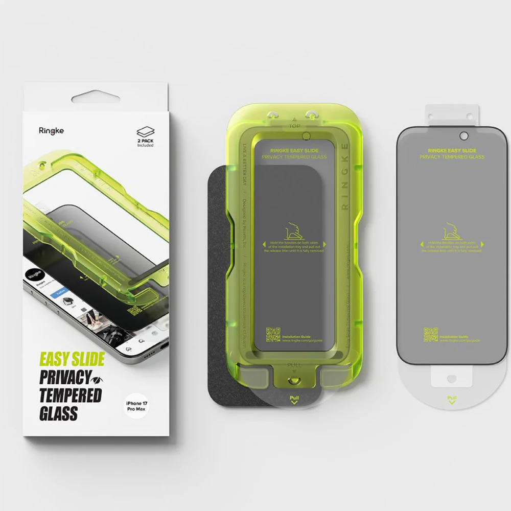 Sichtschutzglas mit Applikator für iPhone 17 Pro Max, Ringke Easy Slide Privacy, 2 Stück - Image 6