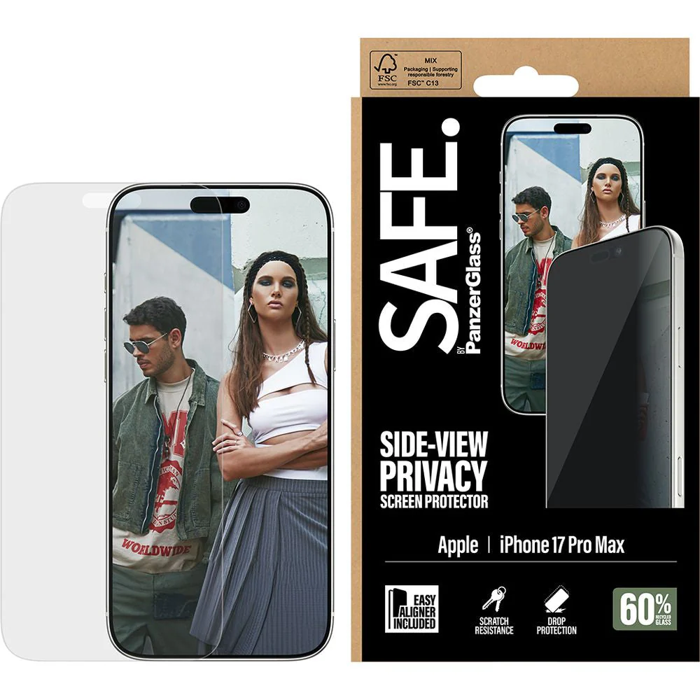 Sichtschutzglas mit Applikator für iPhone 17 Pro Max, SAFE by PanzerGlass Ultra-Wide Fit Privacy mit EasyAligner - Image 5
