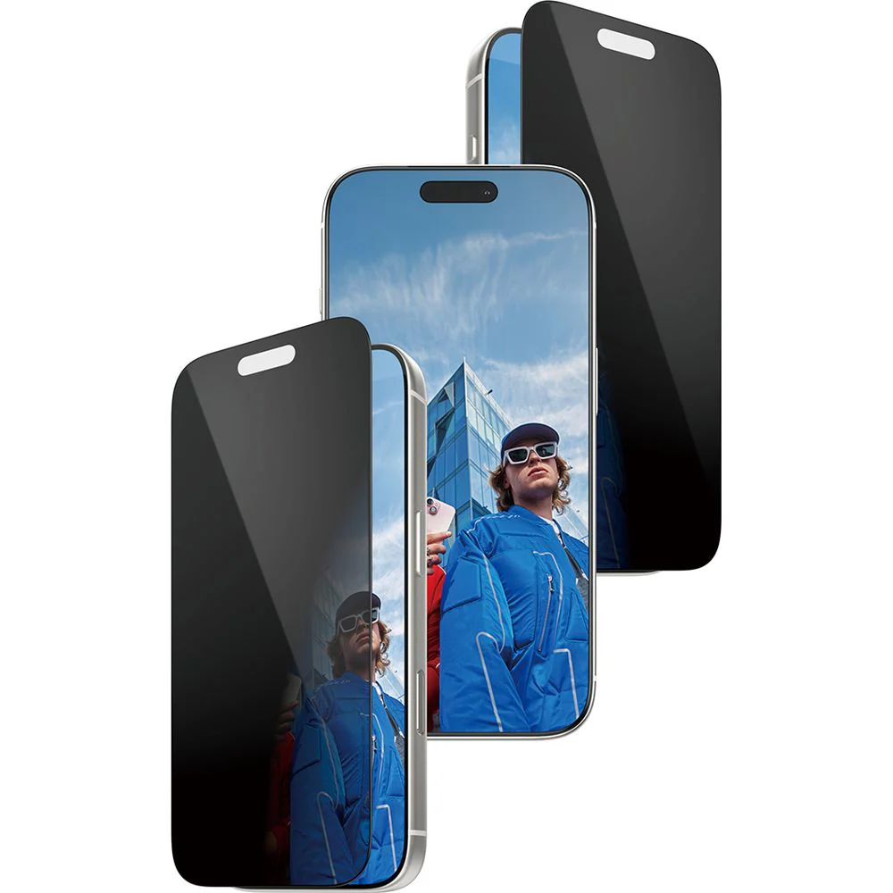 Sichtschutzglas mit Applikator für iPhone 17 Pro, PanzerGlass 2-way Privacy Ultra-Wide Fit Fastfit - Image 2