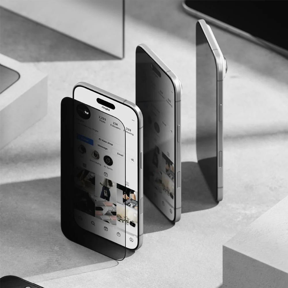 Sichtschutzglas mit Applikator für iPhone Air, Ringke Easy Slide Privacy, 2 Stück - Image 3