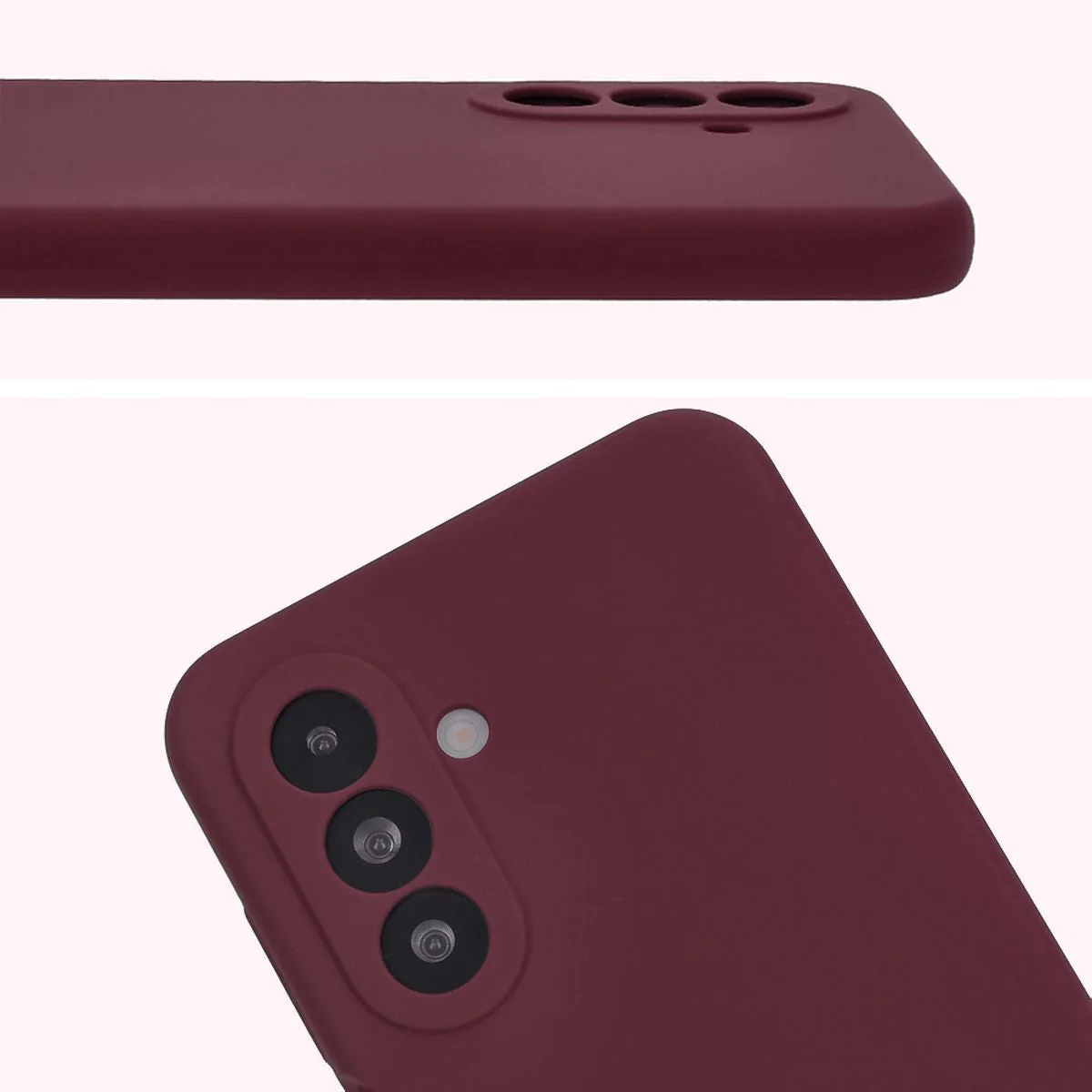 Silikon Handyhülle für Galaxy A17 5G / A26 5G, Bizon Soft Case, Pflaumenfarbe - Image 4