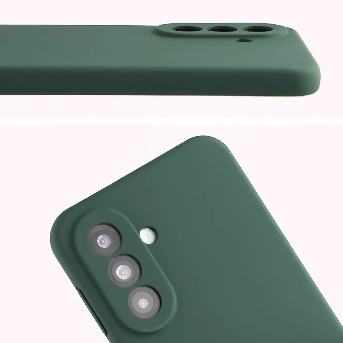 Silikon Handyhülle für Galaxy A37 5G, Bizon Soft Case, Dunkelgrün - Image 5