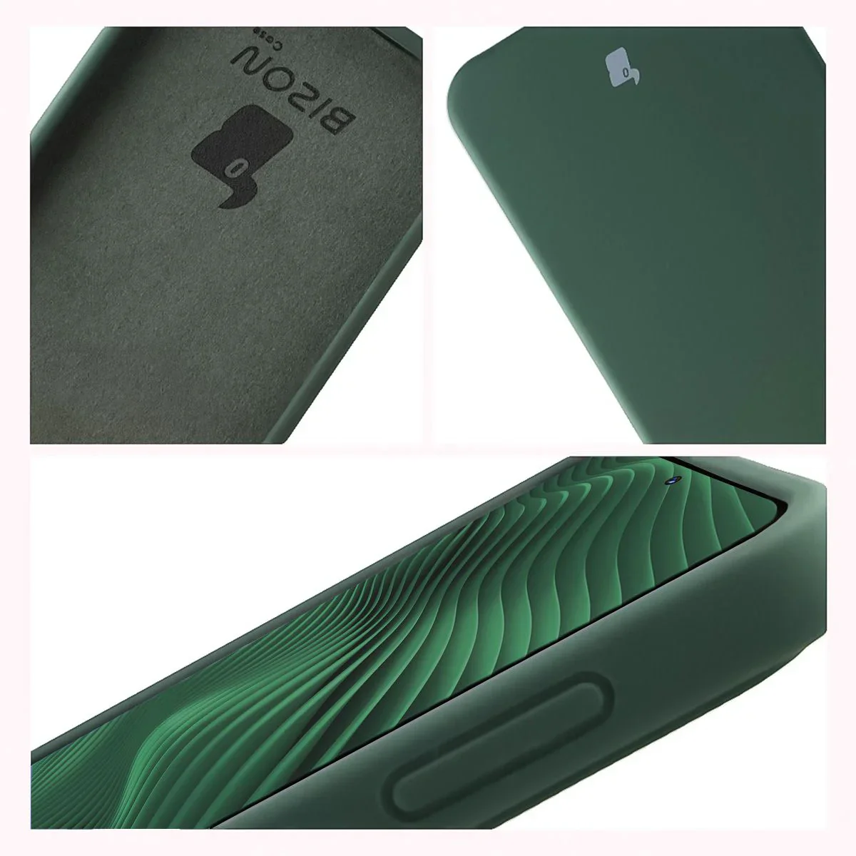 Silikon Handyhülle für Galaxy A37 5G, Bizon Soft Case, Dunkelgrün - Image 6