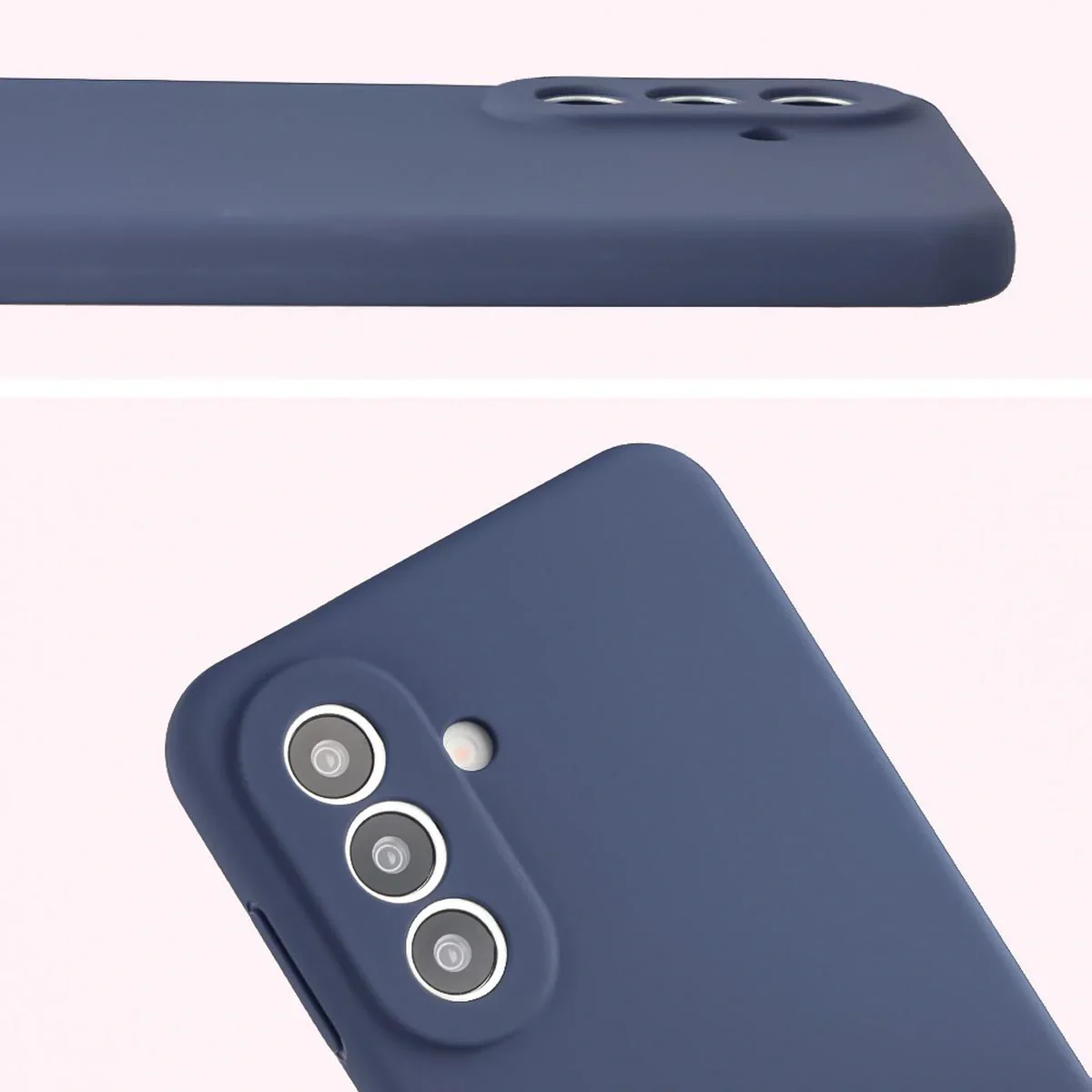 Silikon Handyhülle für Galaxy A57 5G, Bizon Soft Case, Dunkelblau - Image 5