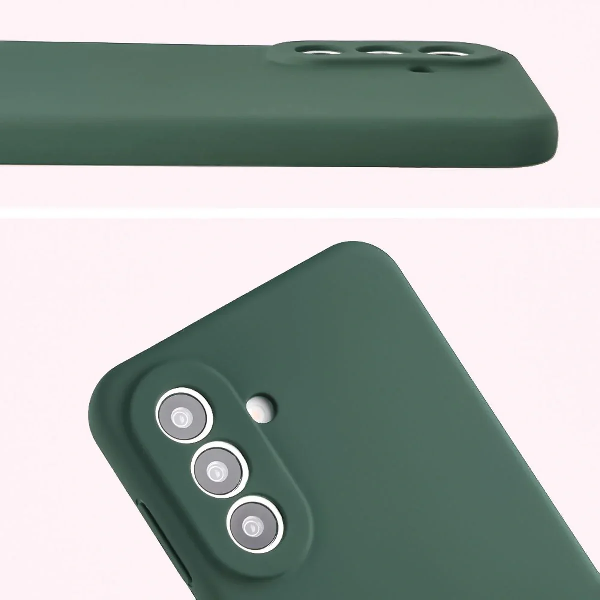 Silikon Handyhülle für Galaxy A57 5G, Bizon Soft Case, Dunkelgrün - Image 5