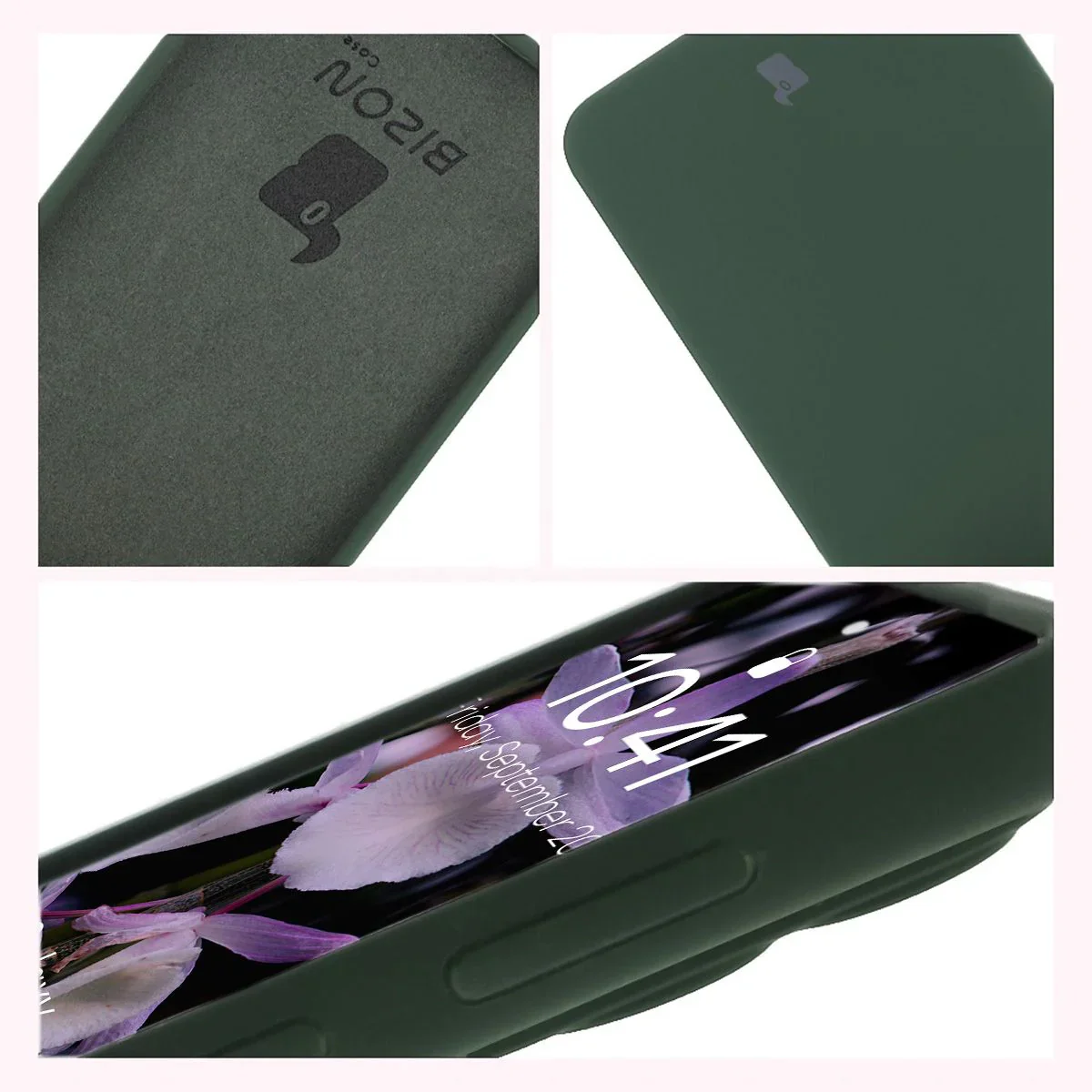 Silikon Handyhülle für Galaxy S25 Edge, Bizon Soft Case, Dunkelgrün - Image 6