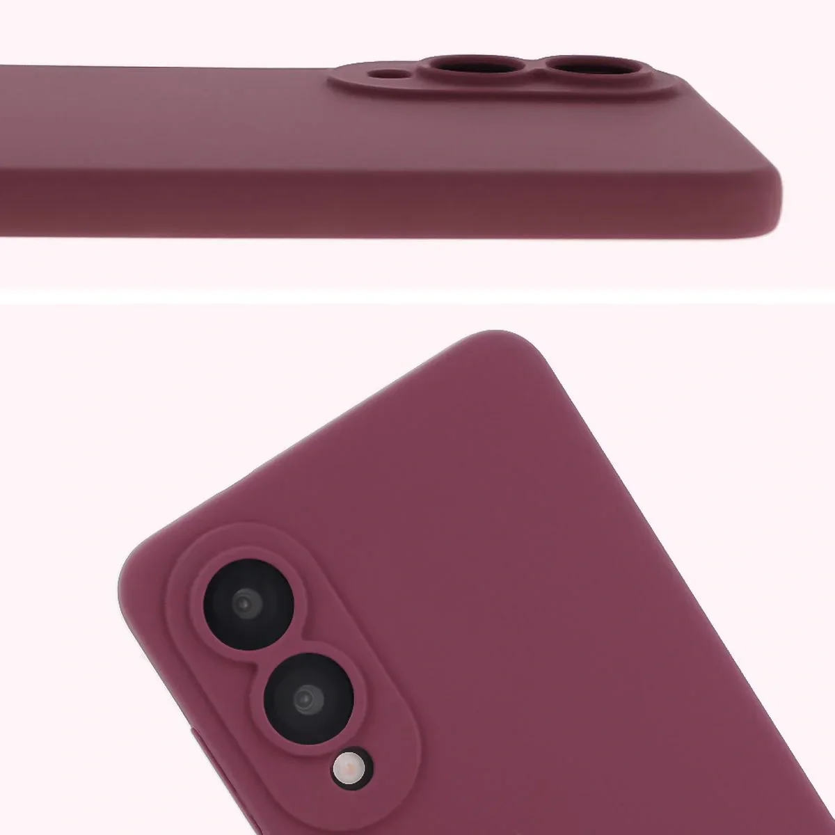 Silikon Handyhülle für Galaxy S25 Edge, Bizon Soft Case, Pflaumenfarbe - Image 5