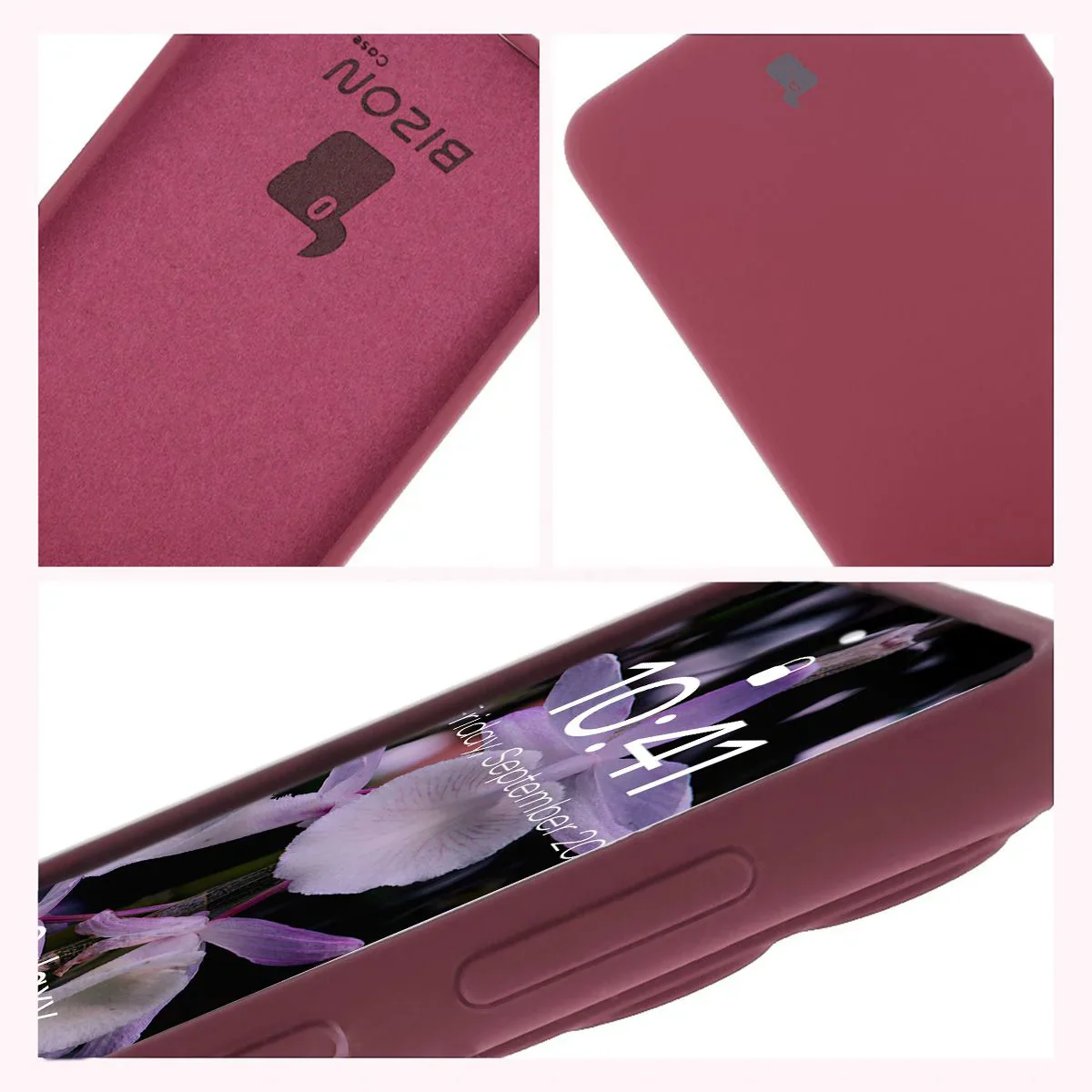 Silikon Handyhülle für Galaxy S25 Edge, Bizon Soft Case, Pflaumenfarbe - Image 6
