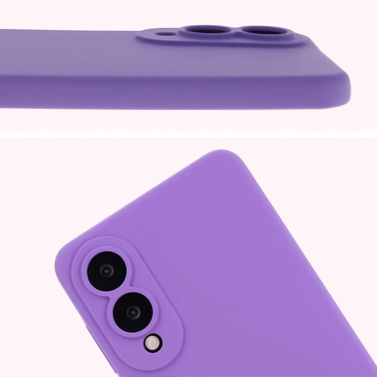 Silikon Handyhülle für Galaxy S25 Edge, Bizon Soft Case, Violett - Image 5