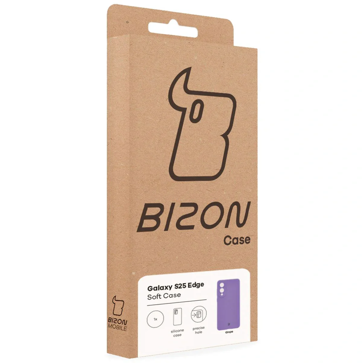 Silikon Handyhülle für Galaxy S25 Edge, Bizon Soft Case, Violett - Image 7