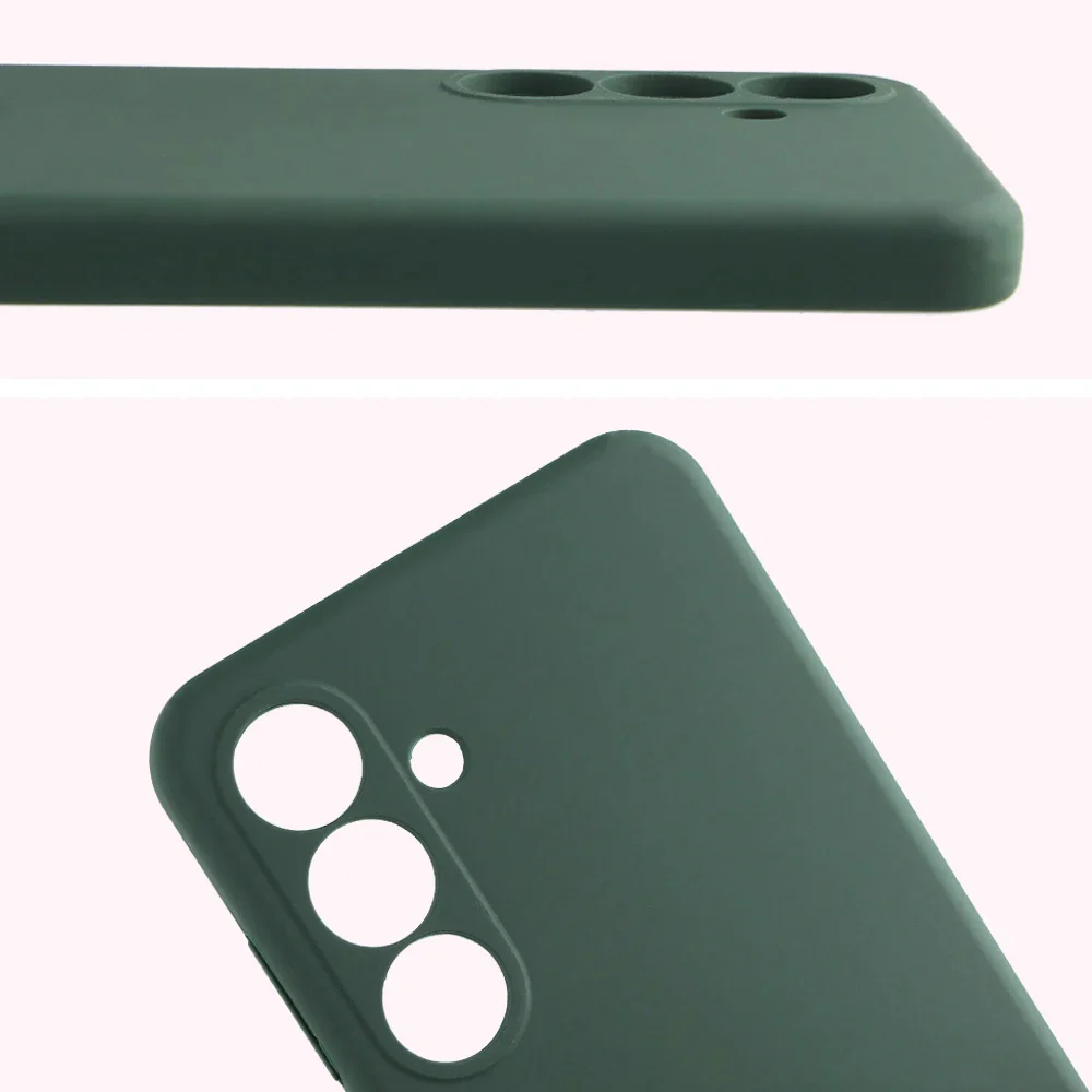 Silikon Handyhülle für Galaxy S25 FE, Bizon Soft Case, Dunkelgrün - Image 5
