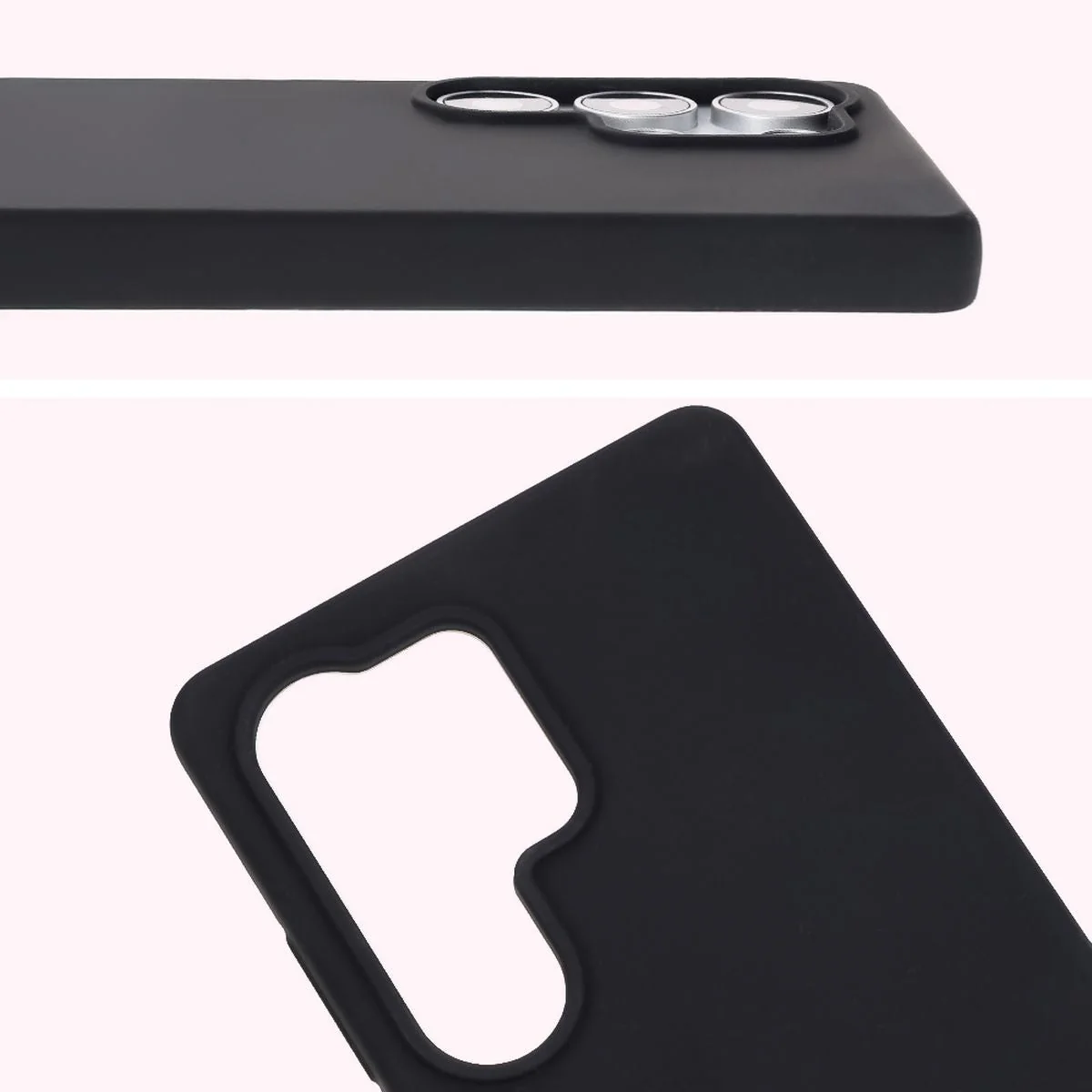 Silikon Handyhülle für Galaxy S25 Ultra, Bizon Soft Case, Schwarz - Image 5