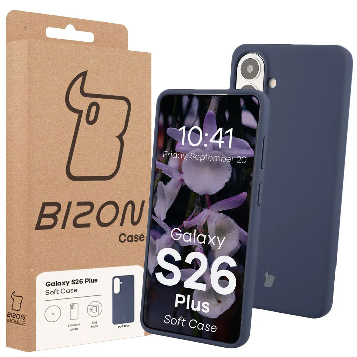 Silikon Handyhülle für Galaxy S26 Plus, Bizon Soft Case, Dunkelblau - Image 7