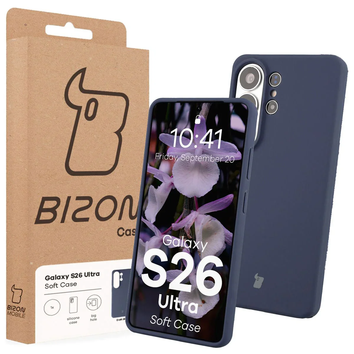 Silikon Handyhülle für Galaxy S26 Ultra, Bizon Soft Case, Dunkelblau - Image 7
