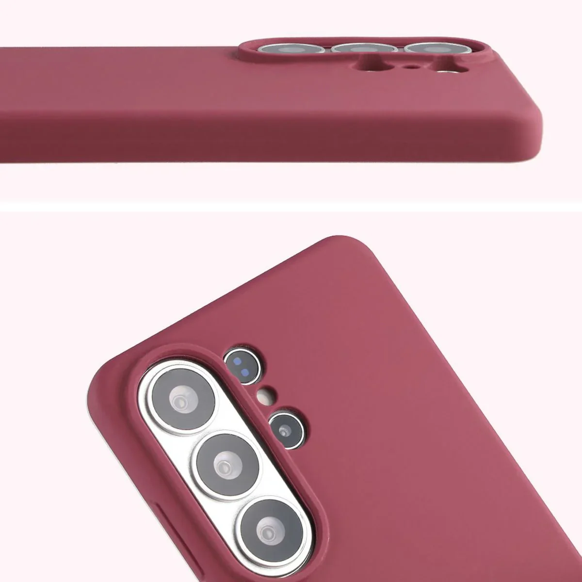 Silikon Handyhülle für Galaxy S26 Ultra, Bizon Soft Case, Pflaumenfarbe - Image 5
