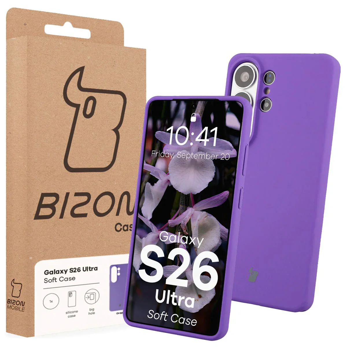 Silikon Handyhülle für Galaxy S26 Ultra, Bizon Soft Case, Violett - Image 7