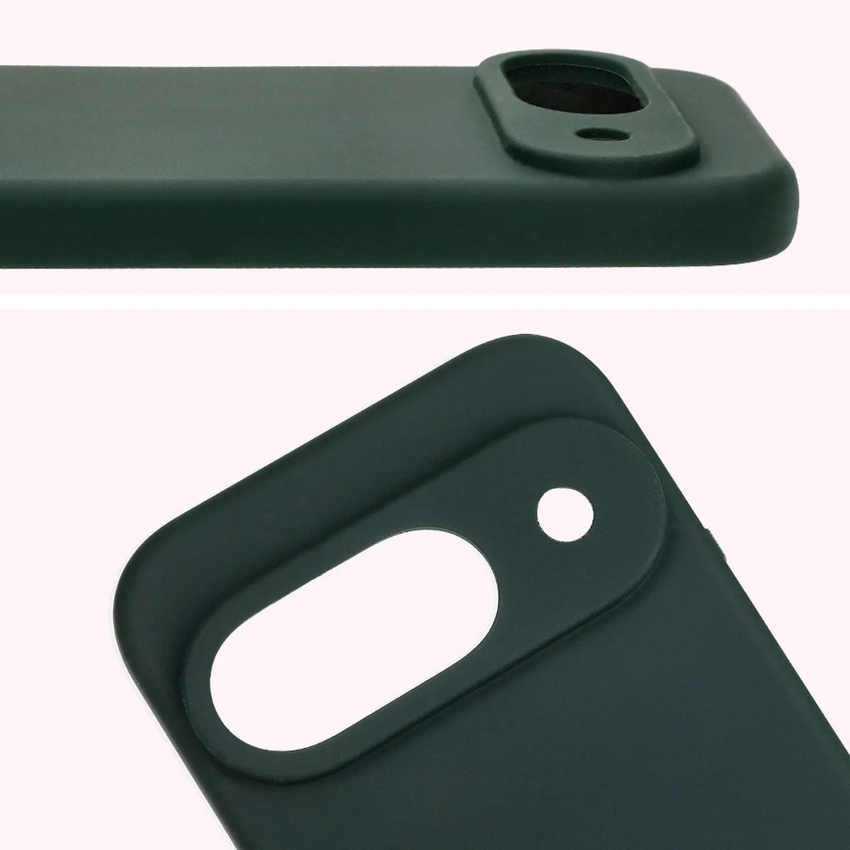 Silikon Handyhülle für Google Pixel 9, Bizon Soft Case, Dunkelgrün - Image 5