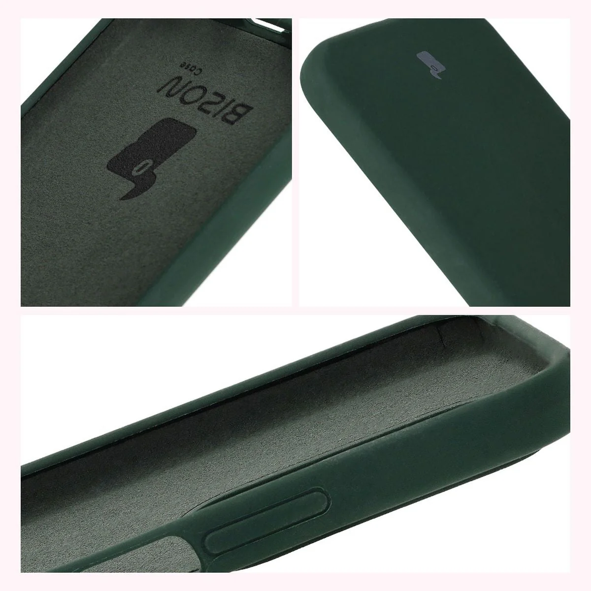 Silikon Handyhülle für Honor 200 Lite, Bizon Soft Case, Dunkelgrün - Image 6
