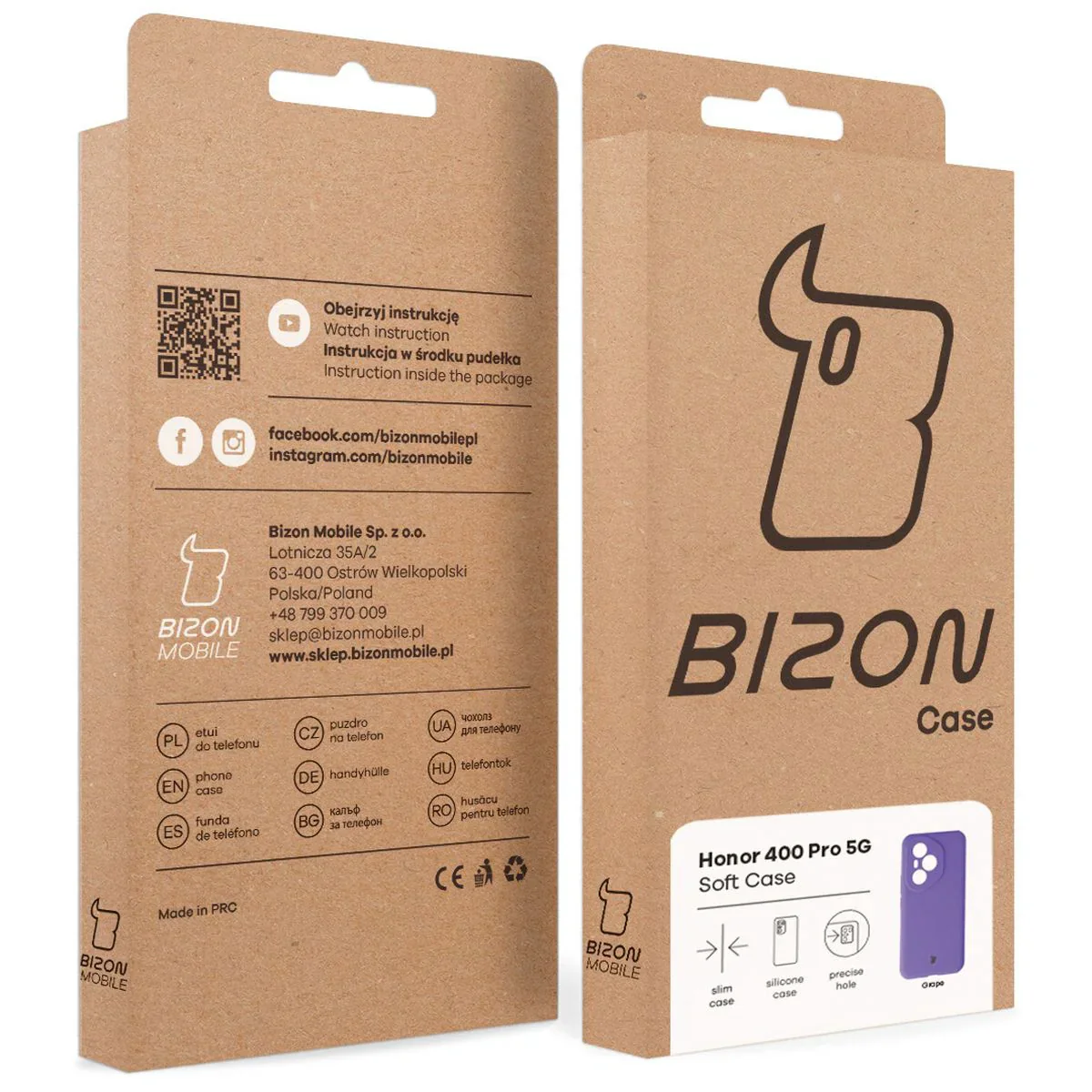Silikon Handyhülle für Honor 400 Pro, Bizon Soft Case, Violett - Image 8