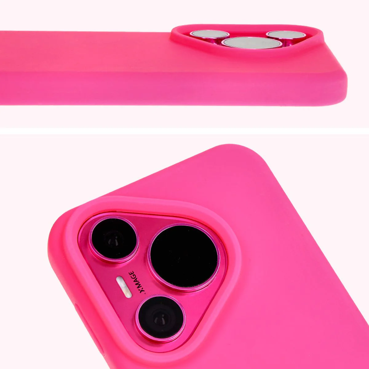 Silikon Handyhülle für Huawei Pura 70, Bizon Soft Case, Neon-Pink - Image 10