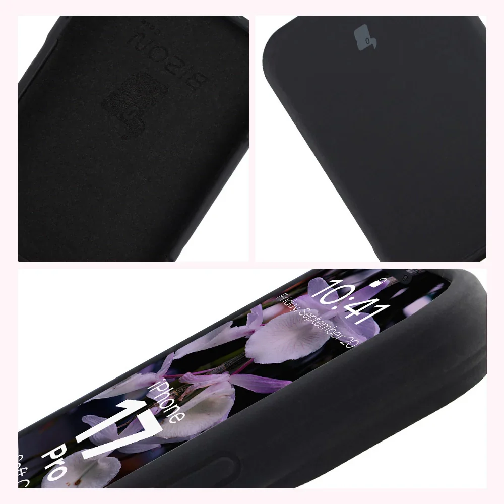 Silikon Handyhülle für iPhone 17 Pro, Bizon Soft Case, Schwarz - Image 6