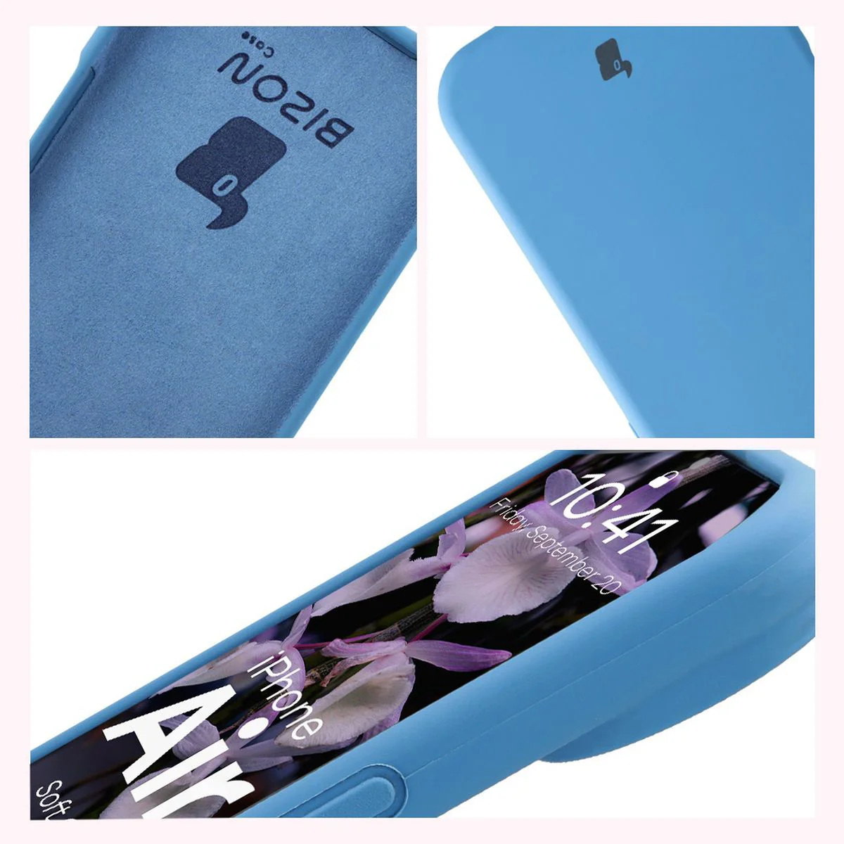 Silikon Handyhülle für iPhone Air, Bizon Soft Case, Blau - Image 6