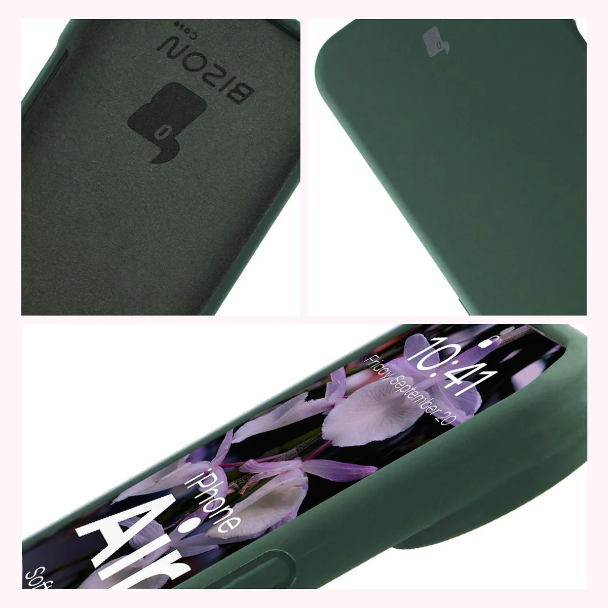 Silikon Handyhülle für iPhone Air, Bizon Soft Case, Dunkelgrün - Image 6