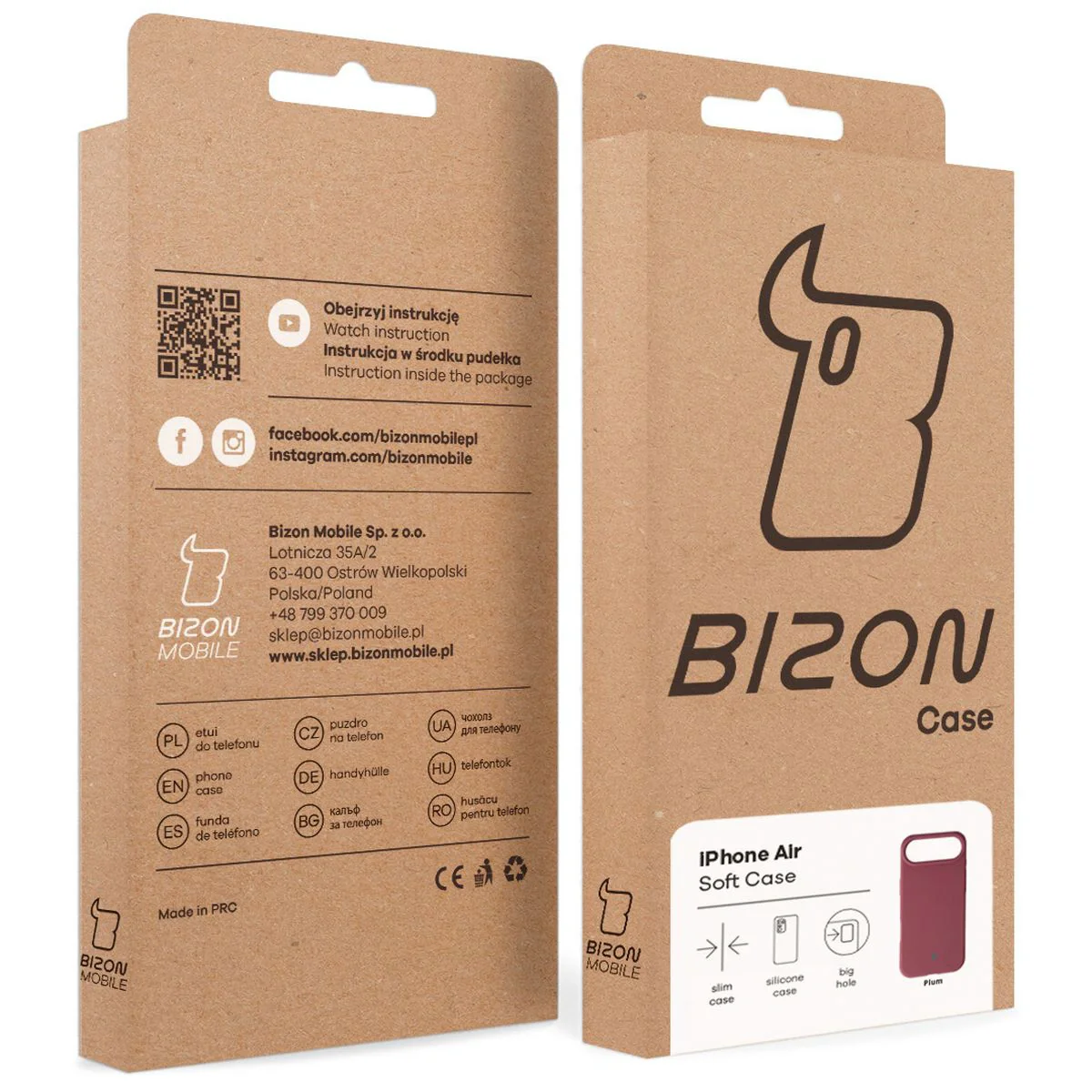 Silikon Handyhülle für iPhone Air, Bizon Soft Case, Pflaumenfarbe - Image 8