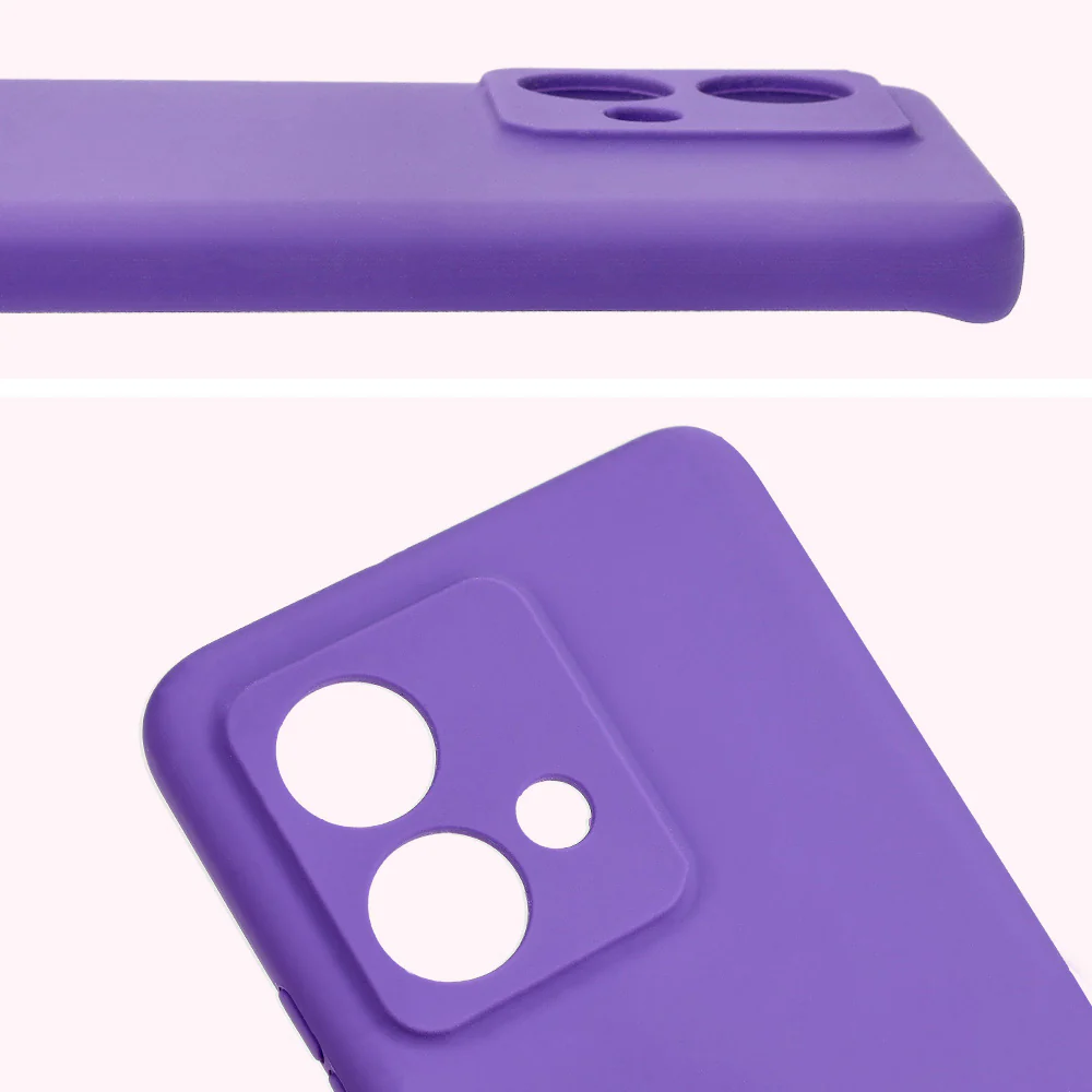 Silikon Handyhülle für Motorola Edge 40 Neo, Bizon Soft Case, Dunkelviolett - Image 5