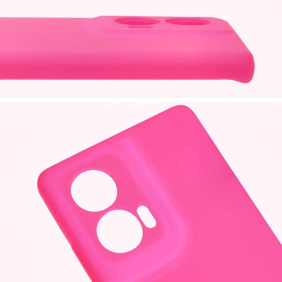 Silikon Handyhülle für Motorola Edge 50 Fusion, Bizon Soft Case, Neon-Pink - Image 5