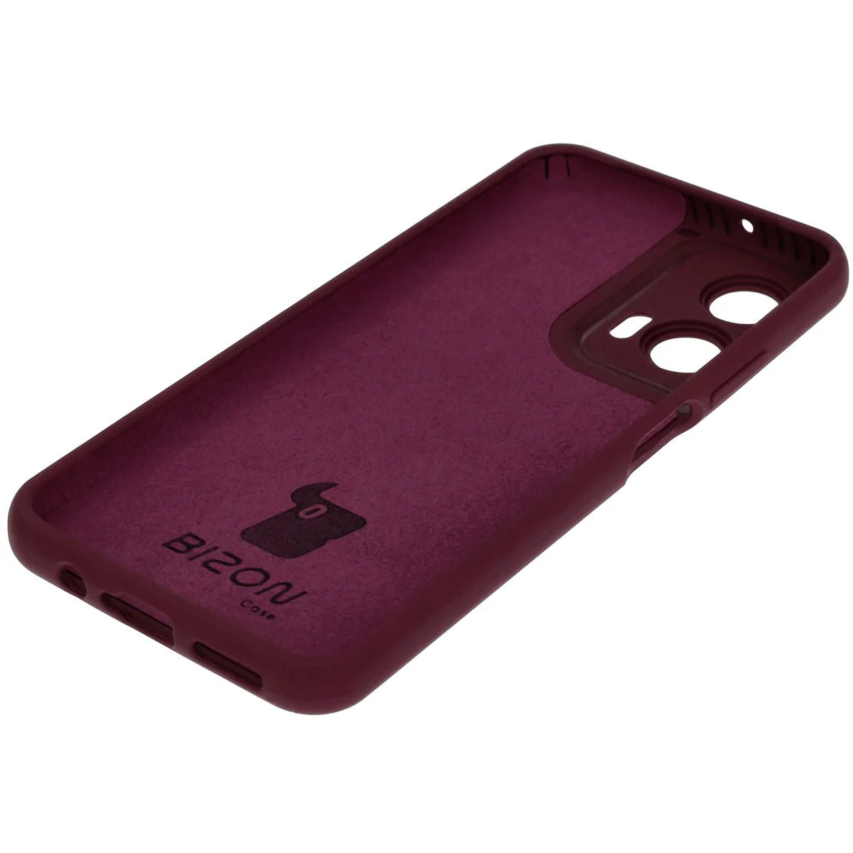 Silikon Handyhülle für Motorola Moto G35 5G, Bizon Soft Case, Pflaumenfarbe - Image 4