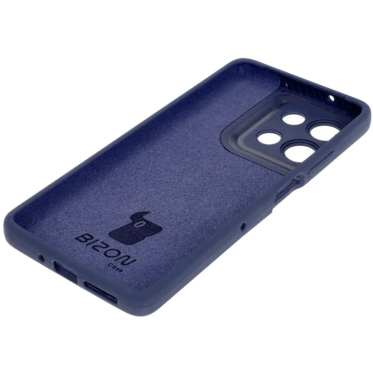 Silikon Handyhülle für Motorola Moto G75 5G, Bizon Soft Case, Dunkelblau - Image 4
