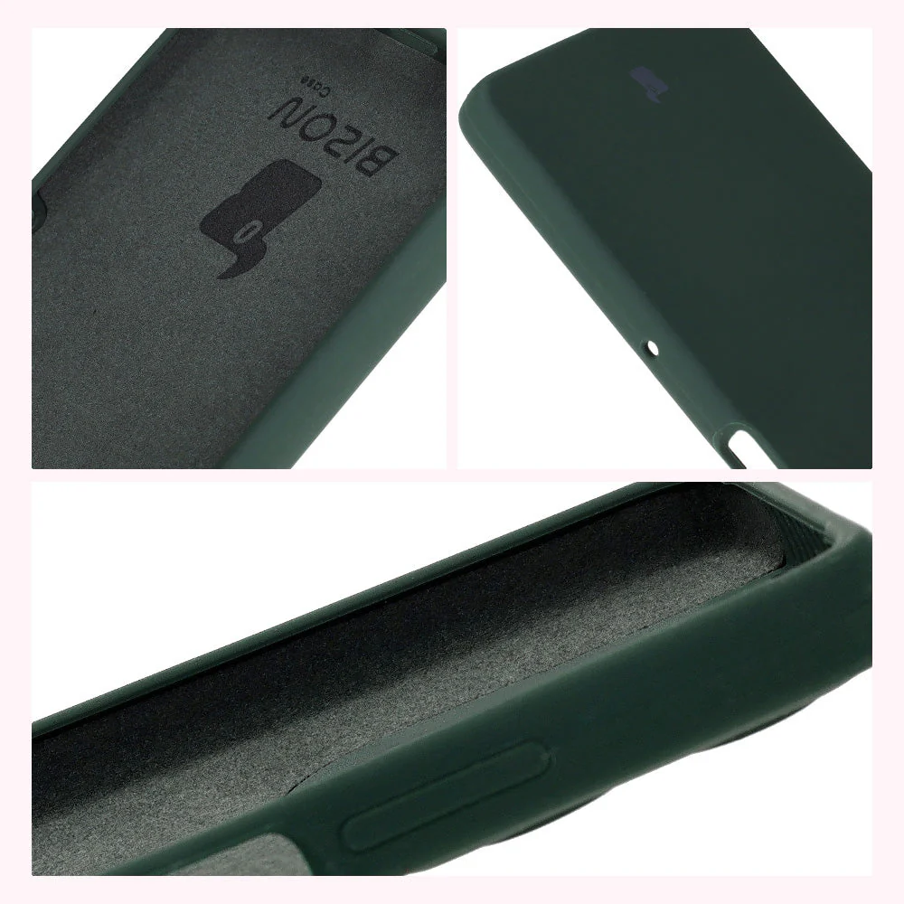 Silikon Handyhülle für Motorola Moto G75 5G, Bizon Soft Case, Dunkelgrün - Image 6