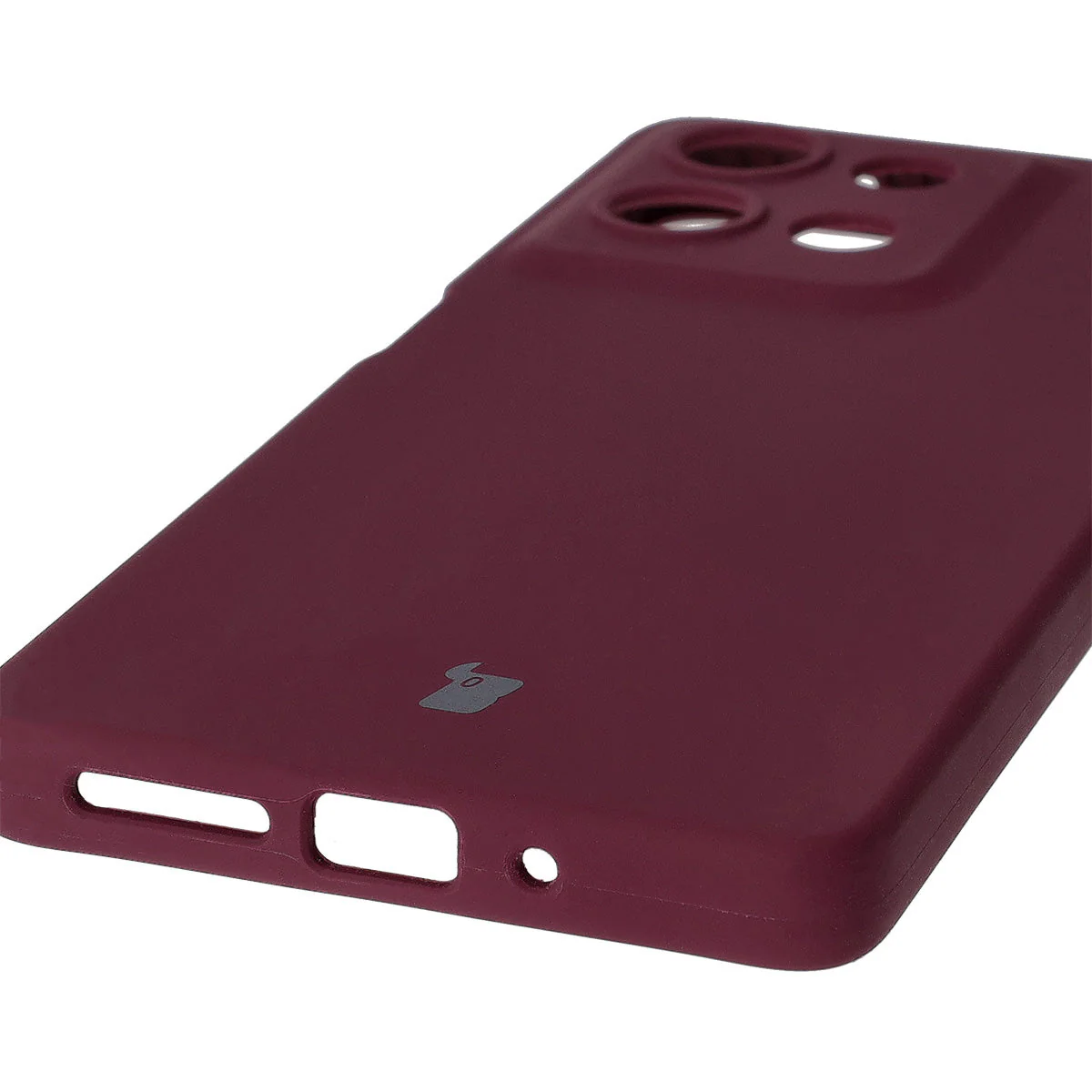 Silikon Handyhülle für Motorola Moto G75 5G, Bizon Soft Case, Pflaumenfarbe - Image 3