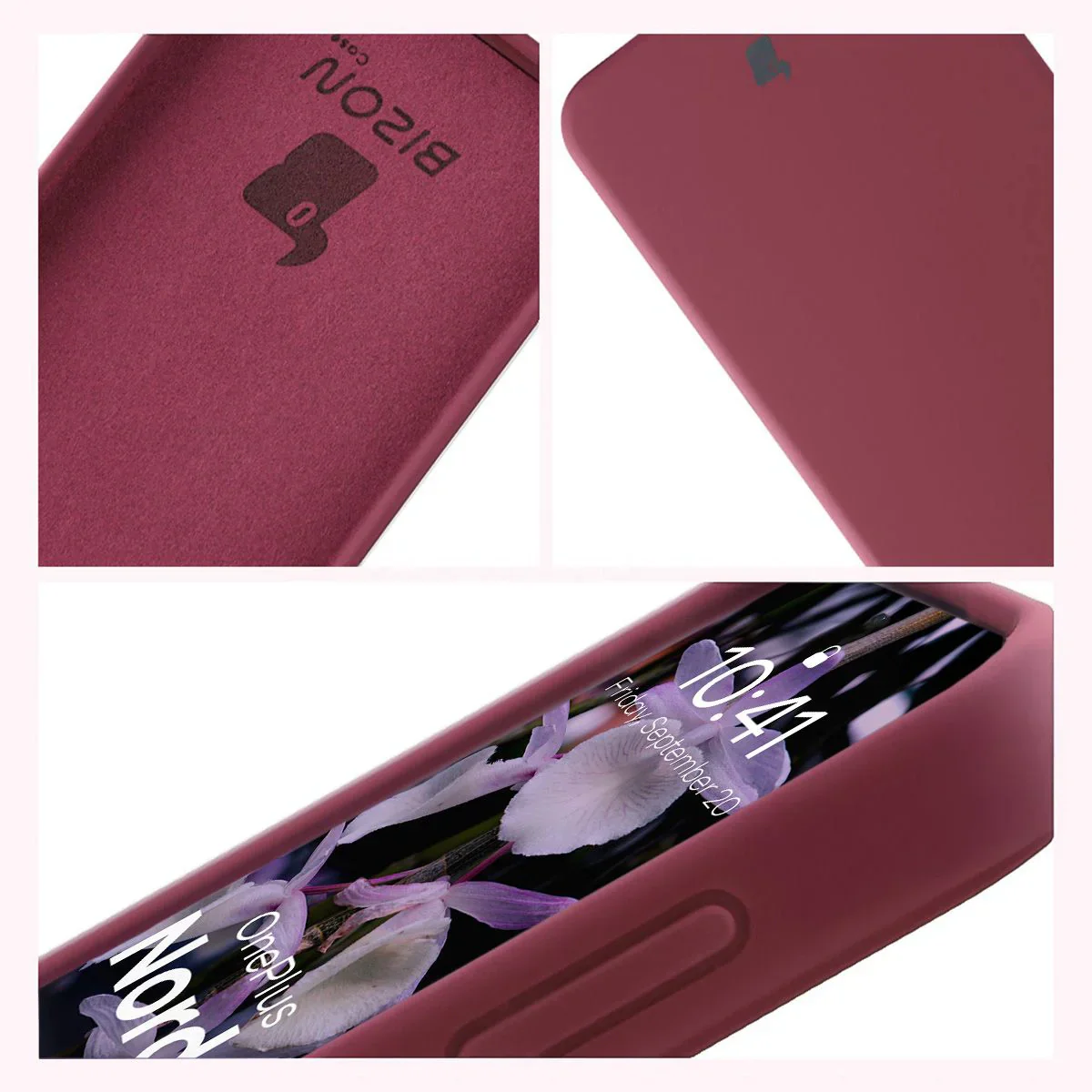 Silikon Handyhülle für OnePlus Nord 5, Bizon Soft Case, Pflaumenfarbe - Image 6