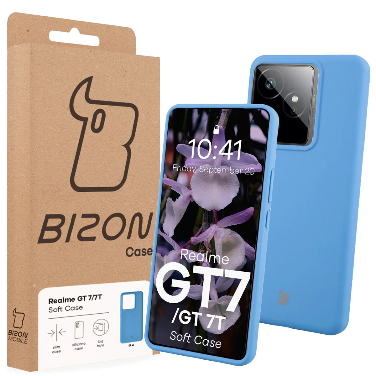 Silikon Handyhülle für Realme GT 7 / 7T, Bizon Soft Case, Blau - Image 7