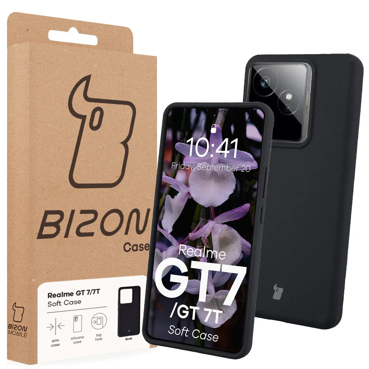Silikon Handyhülle für Realme GT 7 / 7T, Bizon Soft Case, Schwarz - Image 7