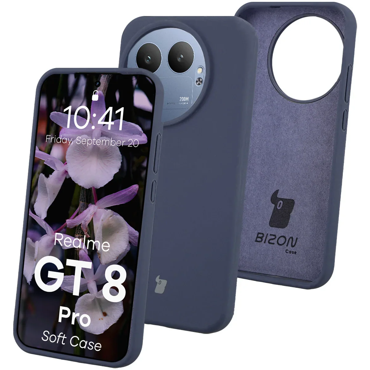 Silikon Handyhülle für Realme GT 8 Pro, Bizon Soft Case, Dunkelblau