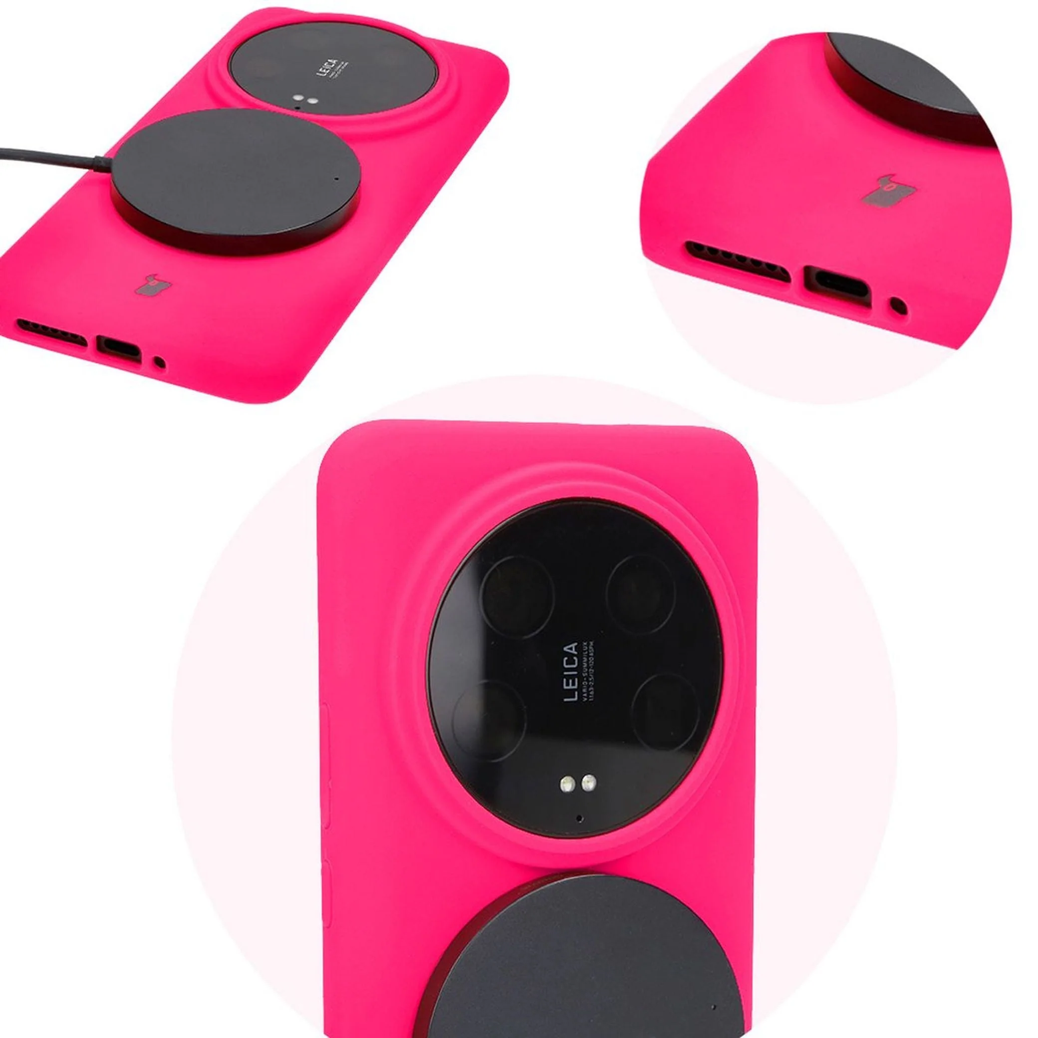 Silikon Handyhülle für Xiaomi 14 Ultra, Bizon Soft Case, Neon-Pink - Image 12