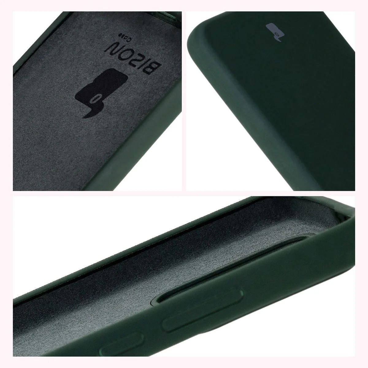 Silikon Handyhülle für Xiaomi 14T, Bizon Soft Case, Dunkelgrün - Image 6