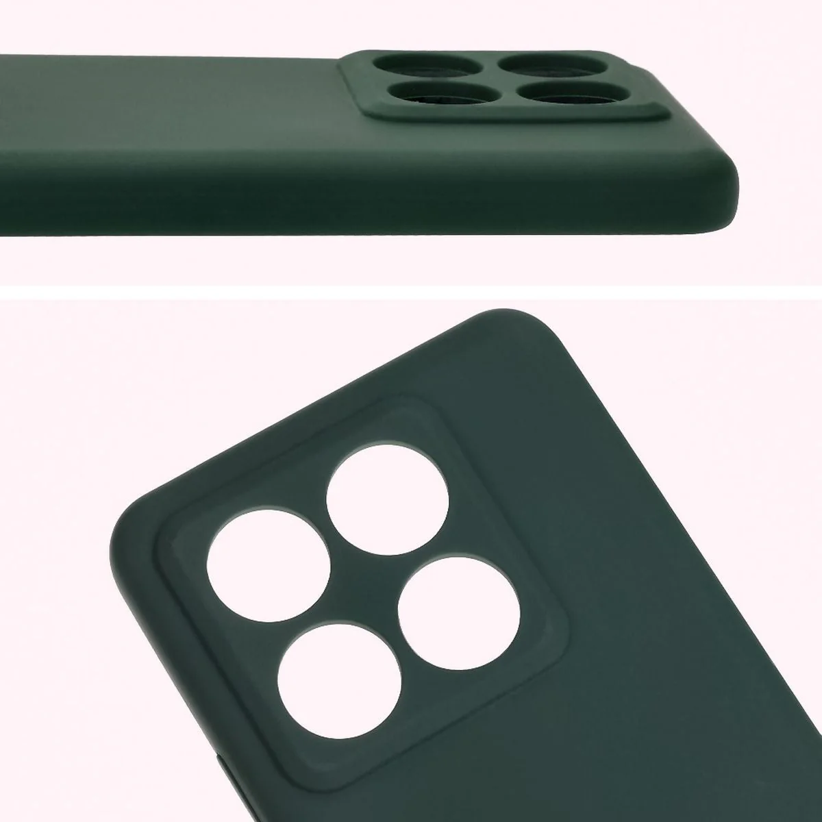 Silikon Handyhülle für Xiaomi 14T Pro, Bizon Soft Case, Dunkelgrün - Image 5
