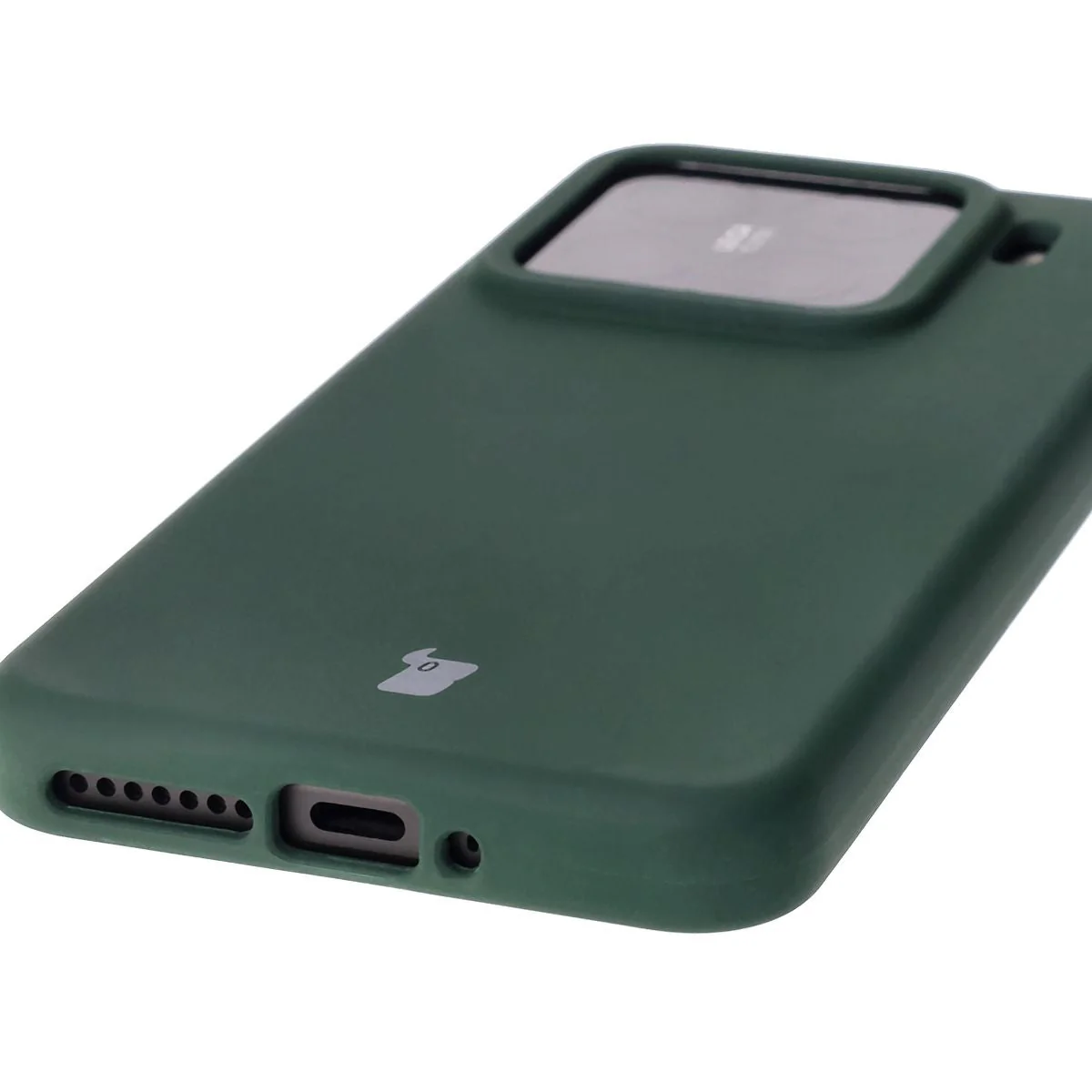 Silikon Handyhülle für Xiaomi 15, Bizon Soft Case, Dunkelgrün - Image 3