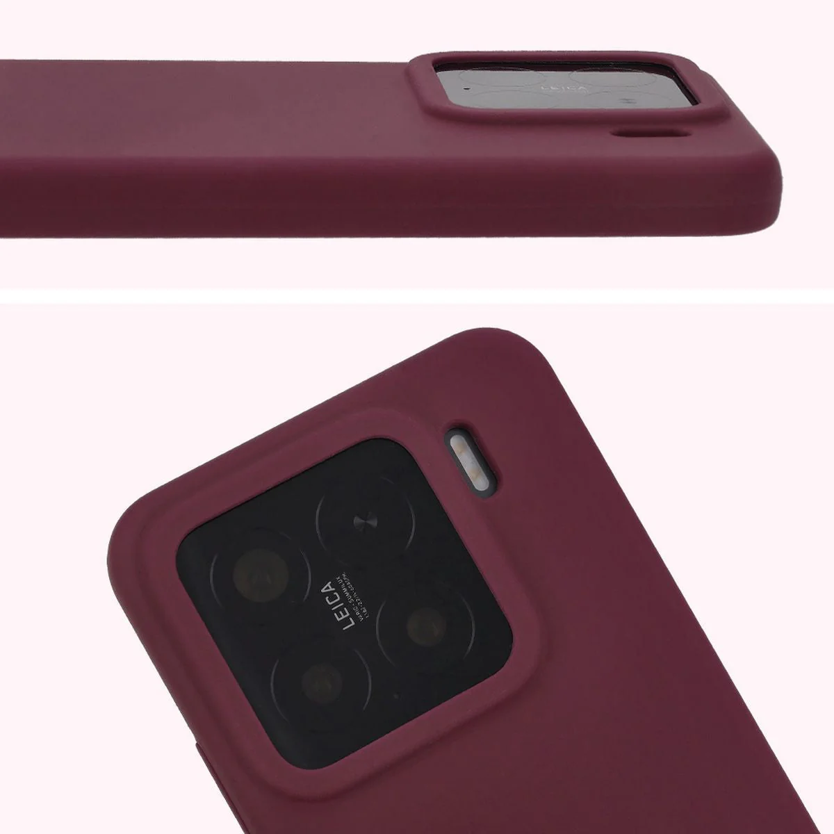 Silikon Handyhülle für Xiaomi 15, Bizon Soft Case, Pflaumenfarbe - Image 5