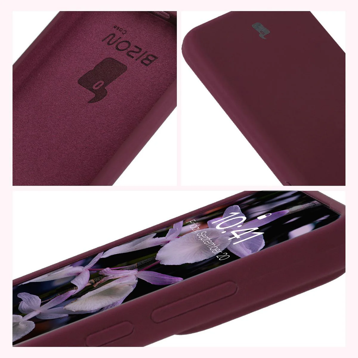 Silikon Handyhülle für Xiaomi 15, Bizon Soft Case, Pflaumenfarbe - Image 6