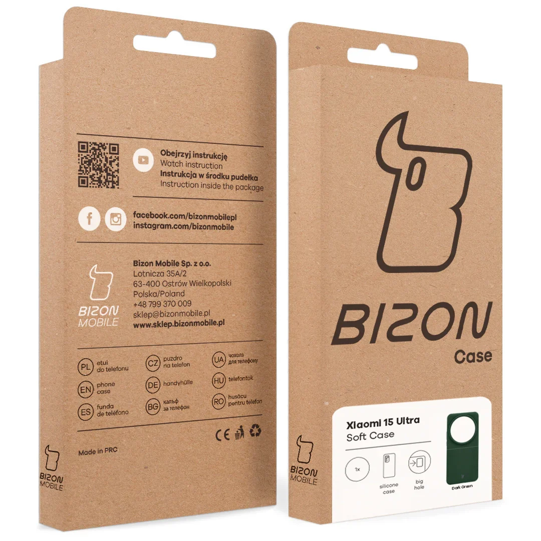 Silikon Handyhülle für Xiaomi 15 Ultra, Bizon Soft Case, Dunkelgrün - Image 8