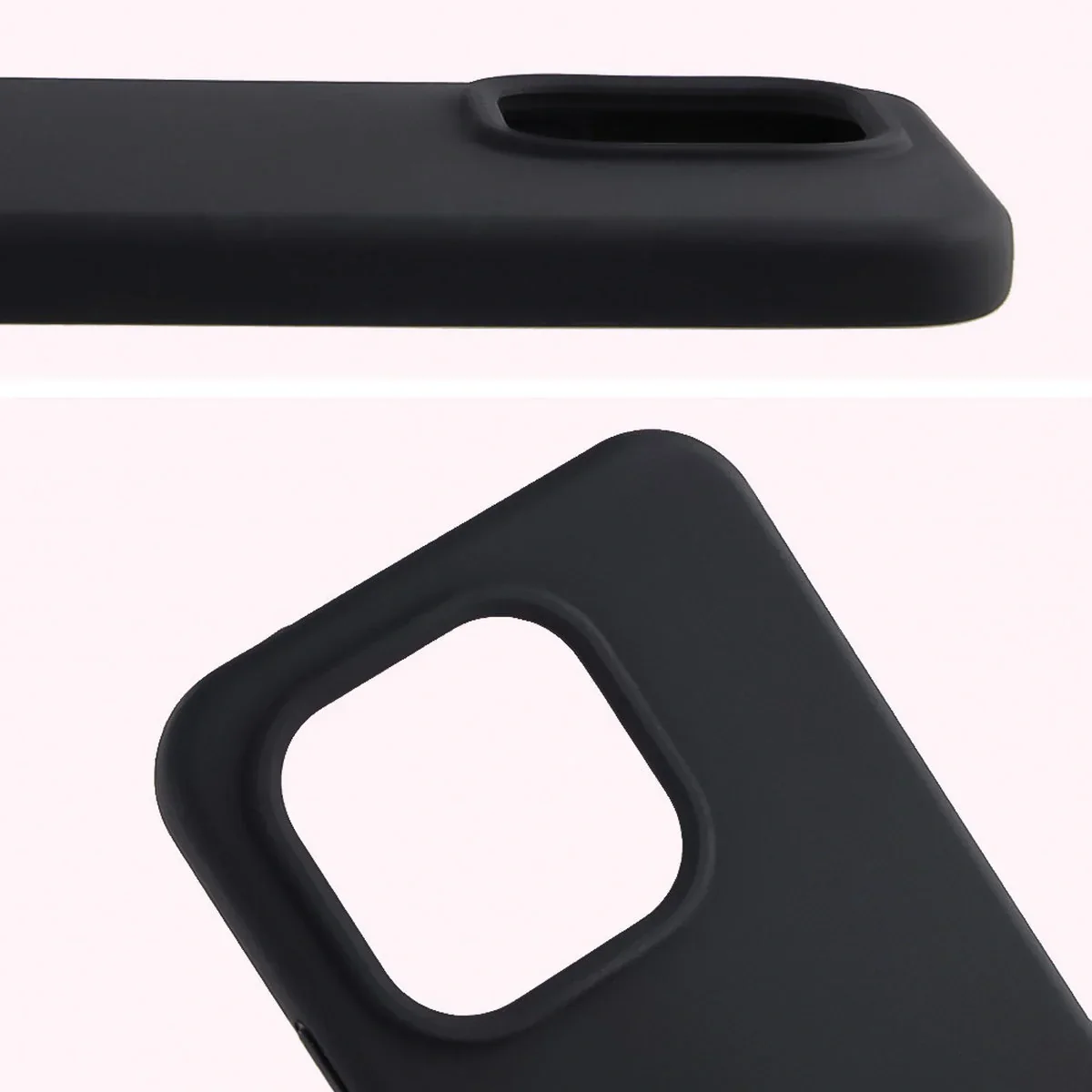 Silikon Handyhülle für Xiaomi 15T, Bizon Soft Case, Schwarz - Image 5