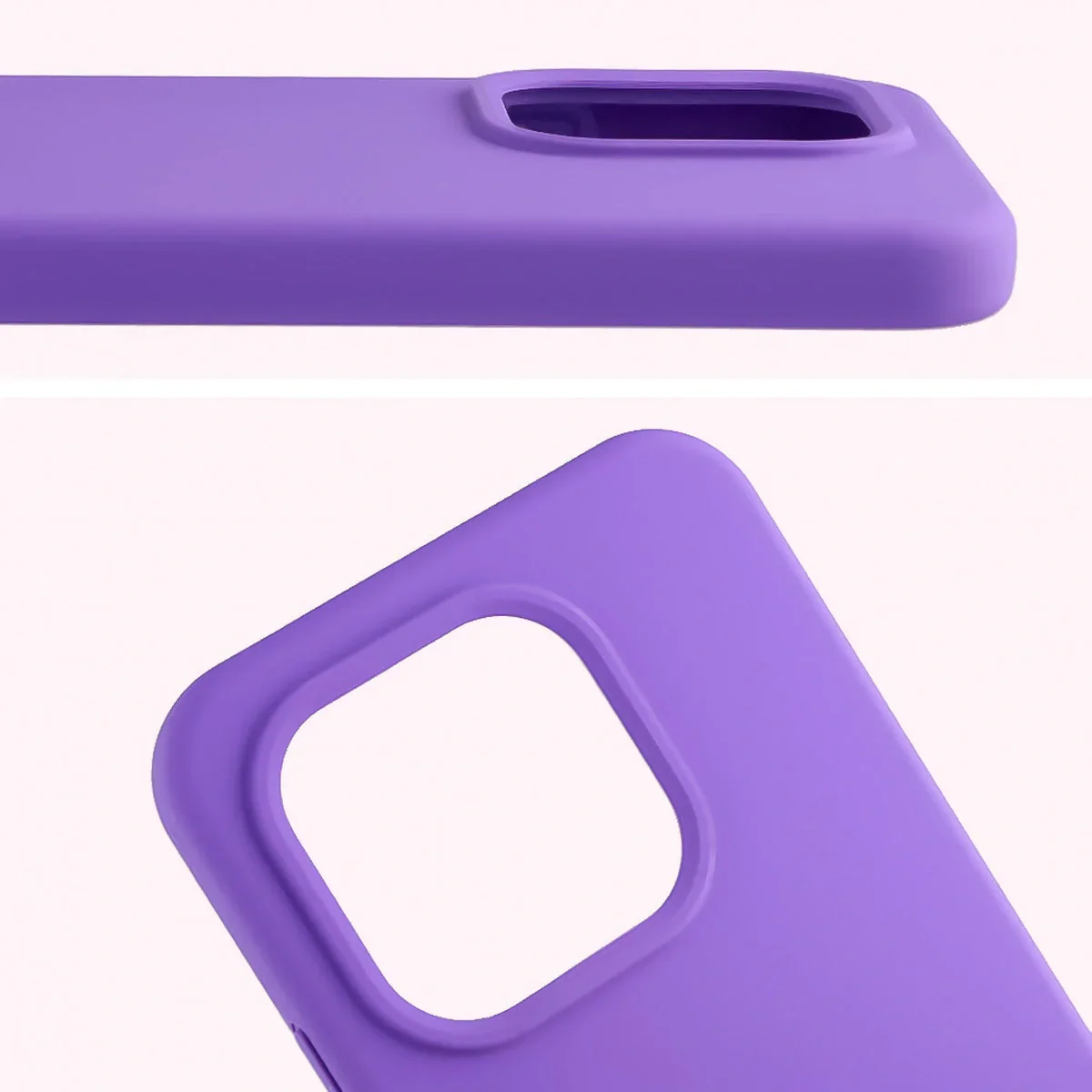 Silikon Handyhülle für Xiaomi 15T, Bizon Soft Case, Violett - Image 5