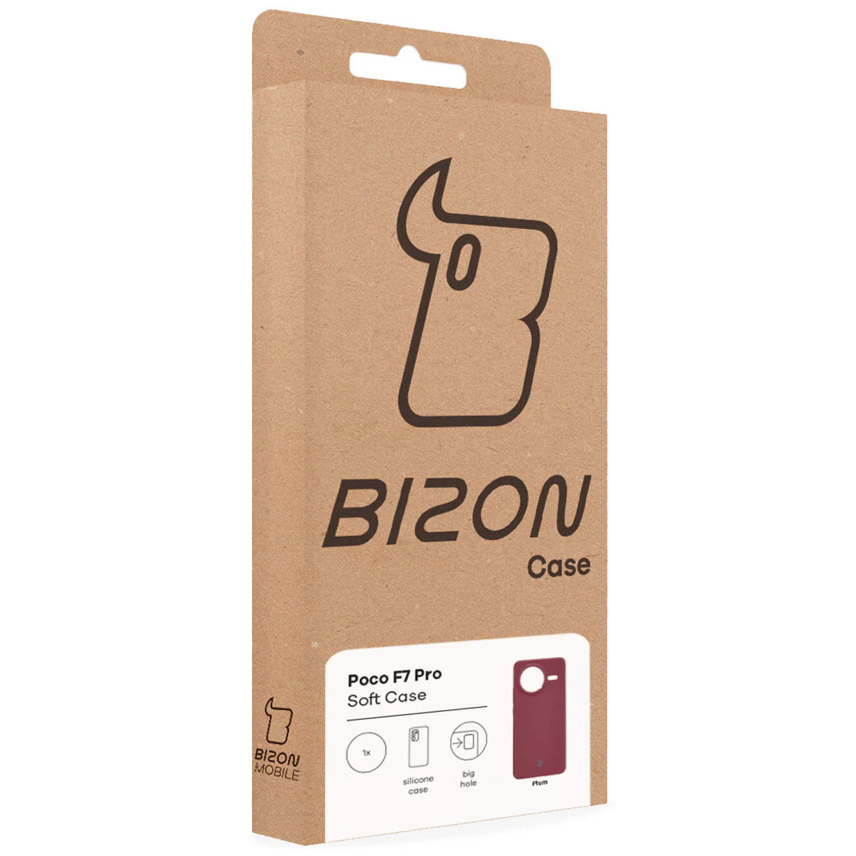 Silikon Handyhülle für Xiaomi POCO F7 Pro, Bizon Soft Case, Pflaumenfarbe - Image 7
