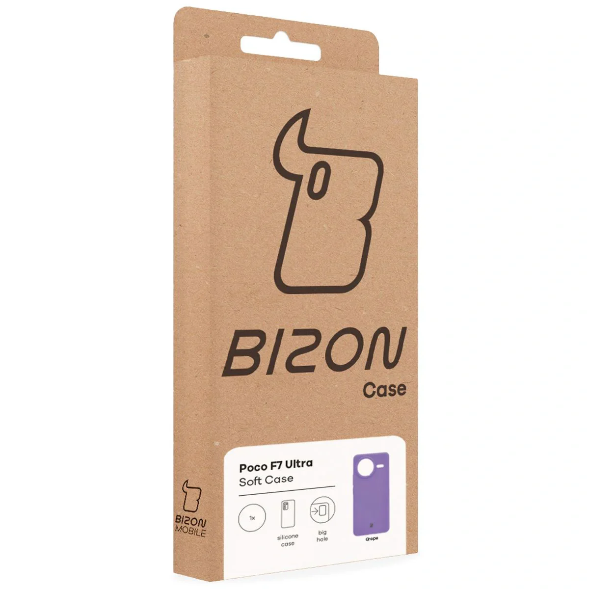 Silikon Handyhülle für Xiaomi POCO F7 Ultra, Bizon Soft Case, Violett - Image 7