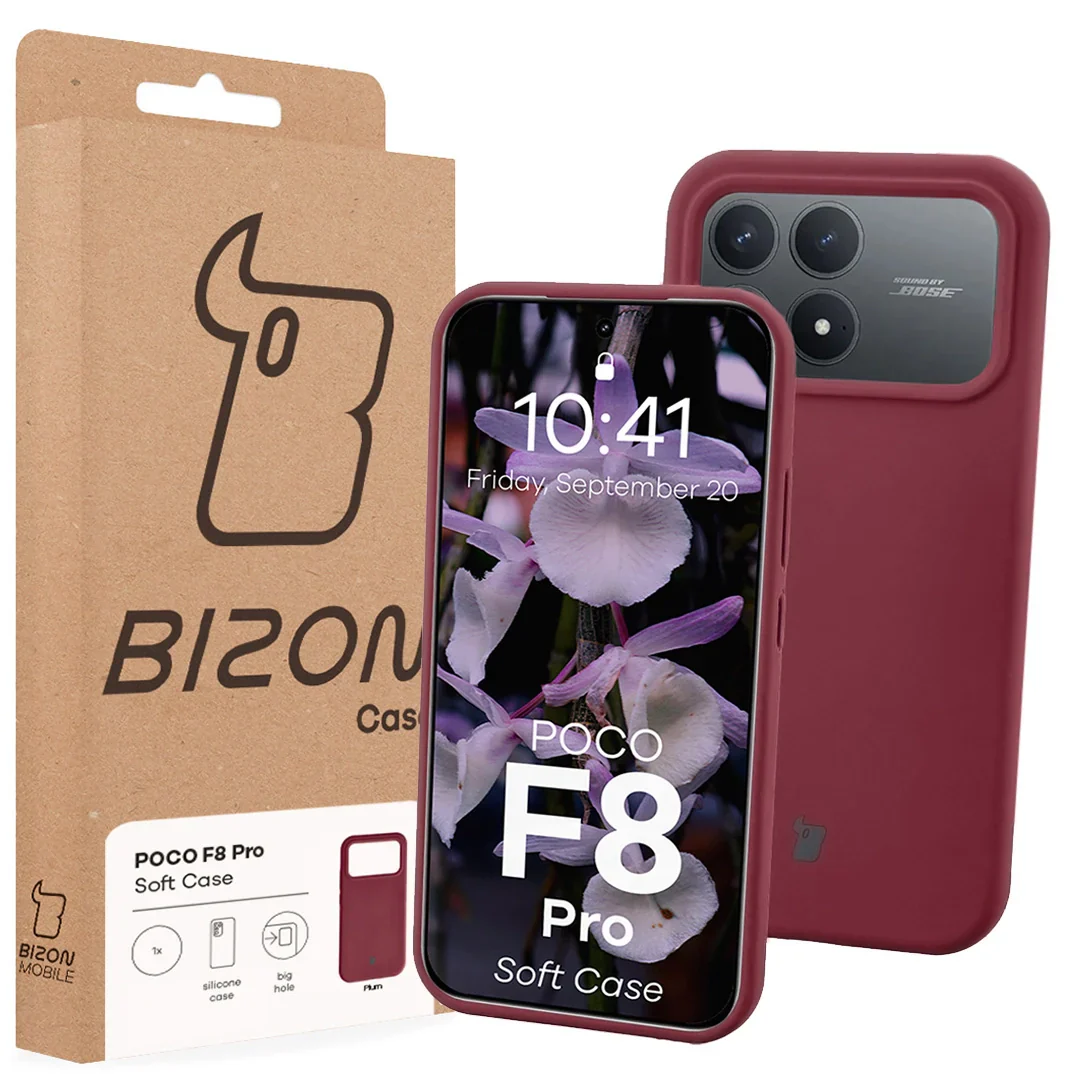 Silikon Handyhülle für Xiaomi POCO F8 Pro, Bizon Soft Case, Pflaumenfarbe - Image 7